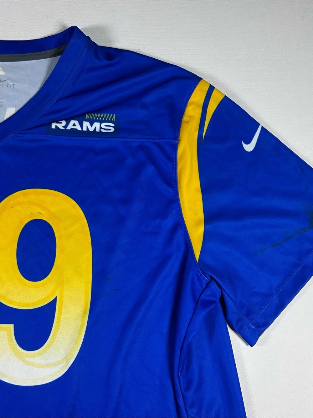 Nike Men's Los Angeles Rams Aaron Donald #99 NFL Jersey Blue Yellow Size 3XL